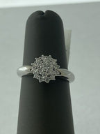 18kt White Gold Diamond Cluster Cocktail Ring