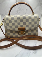 Louis Vuitton Damier Azur Croissete Crossbody Woman’s Handbag
