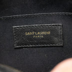 Saint Laurent Vinyle Round Matelasse Chevron Leather Camera Bag
