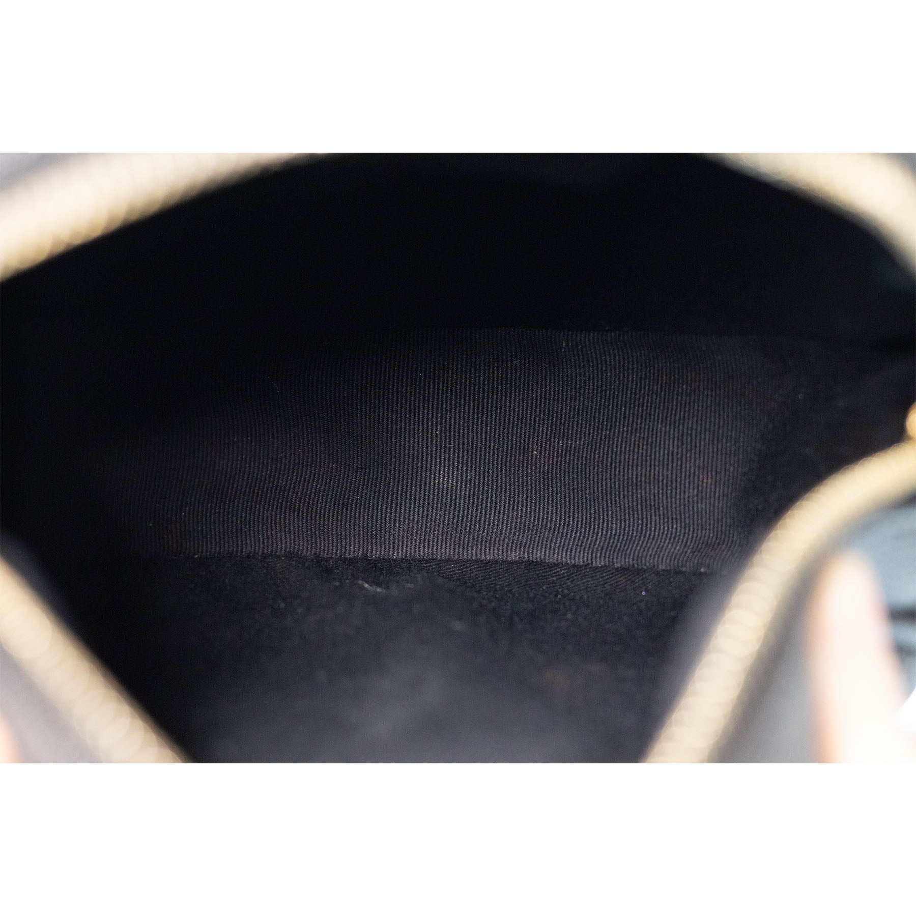 Saint Laurent Vinyle Round Matelasse Chevron Leather Camera Bag