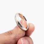 18k White Gold Smooth Mens Wedding Band