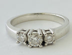 Three Stone Platinum Diamond Ring