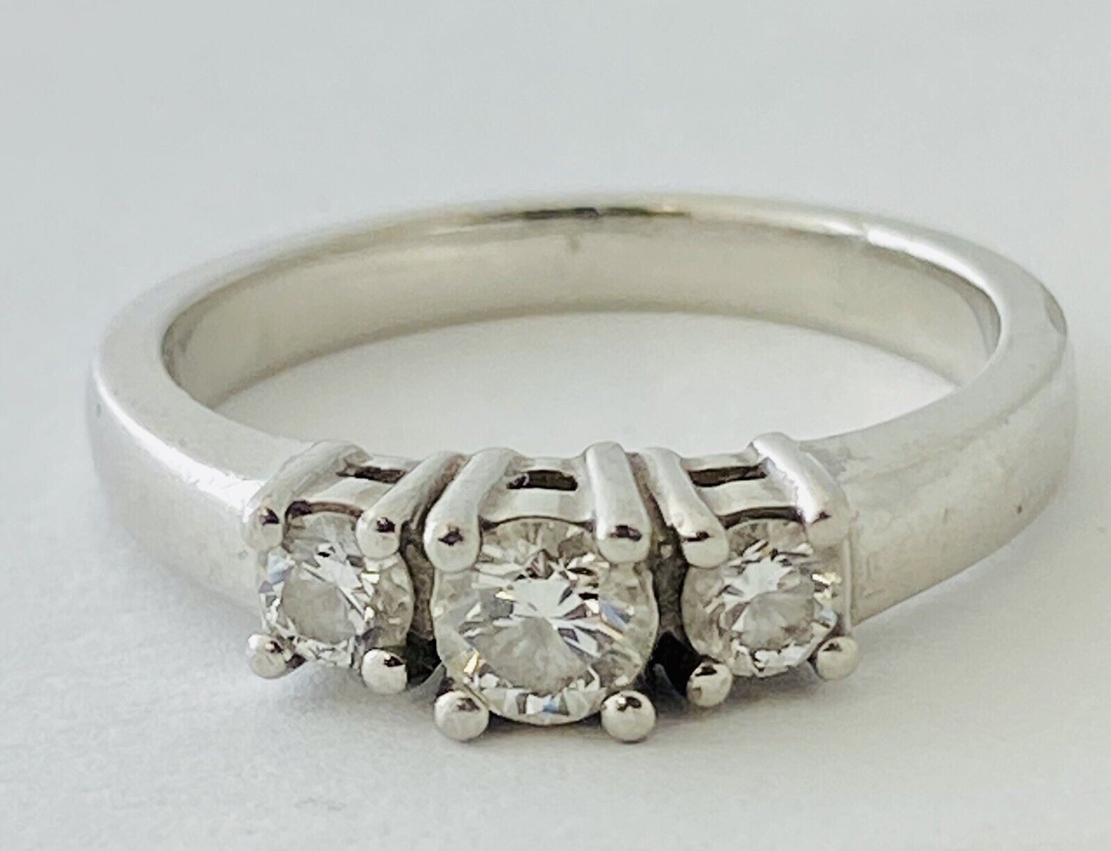Three Stone Platinum Diamond Ring