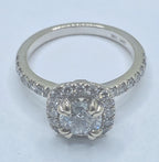 18KT White Gold Diamond Engagement Ring