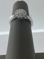 18kt White Gold Diamond Cluster Cocktail Ring
