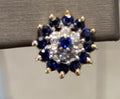 14kt Diamonds And Sapphire Earrings