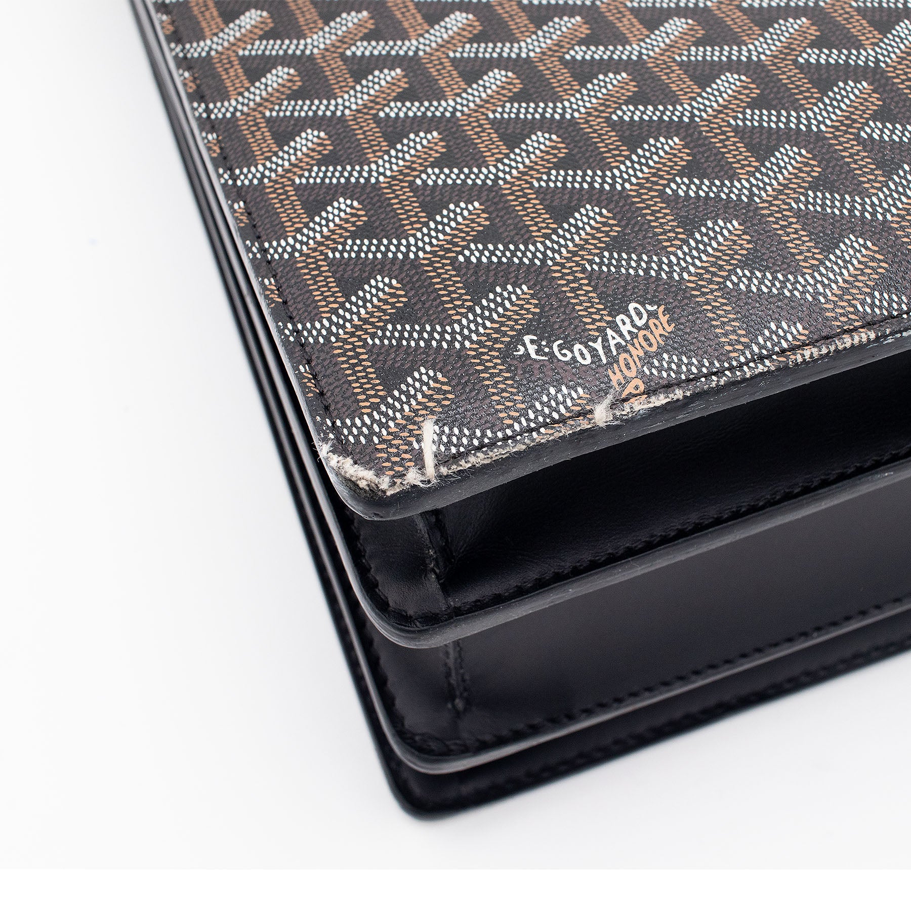 Goyard Black Chypre Deux Soufflets Briefcase Bag