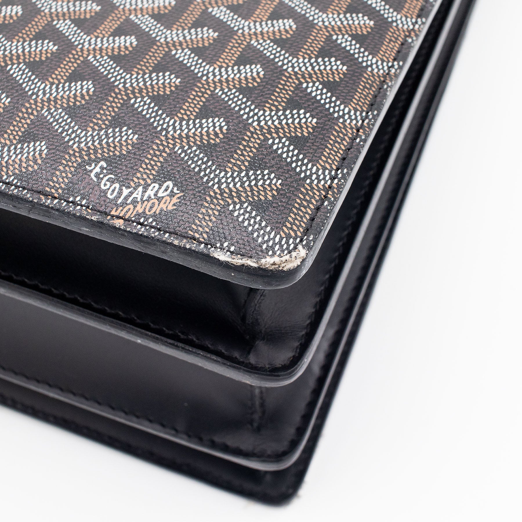 Goyard Black Chypre Deux Soufflets Briefcase Bag