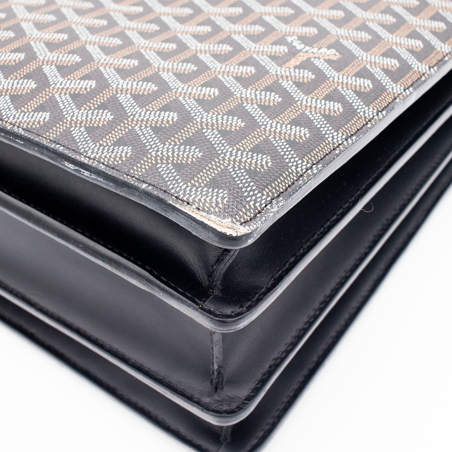 Goyard Black Chypre Deux Soufflets Briefcase Bag