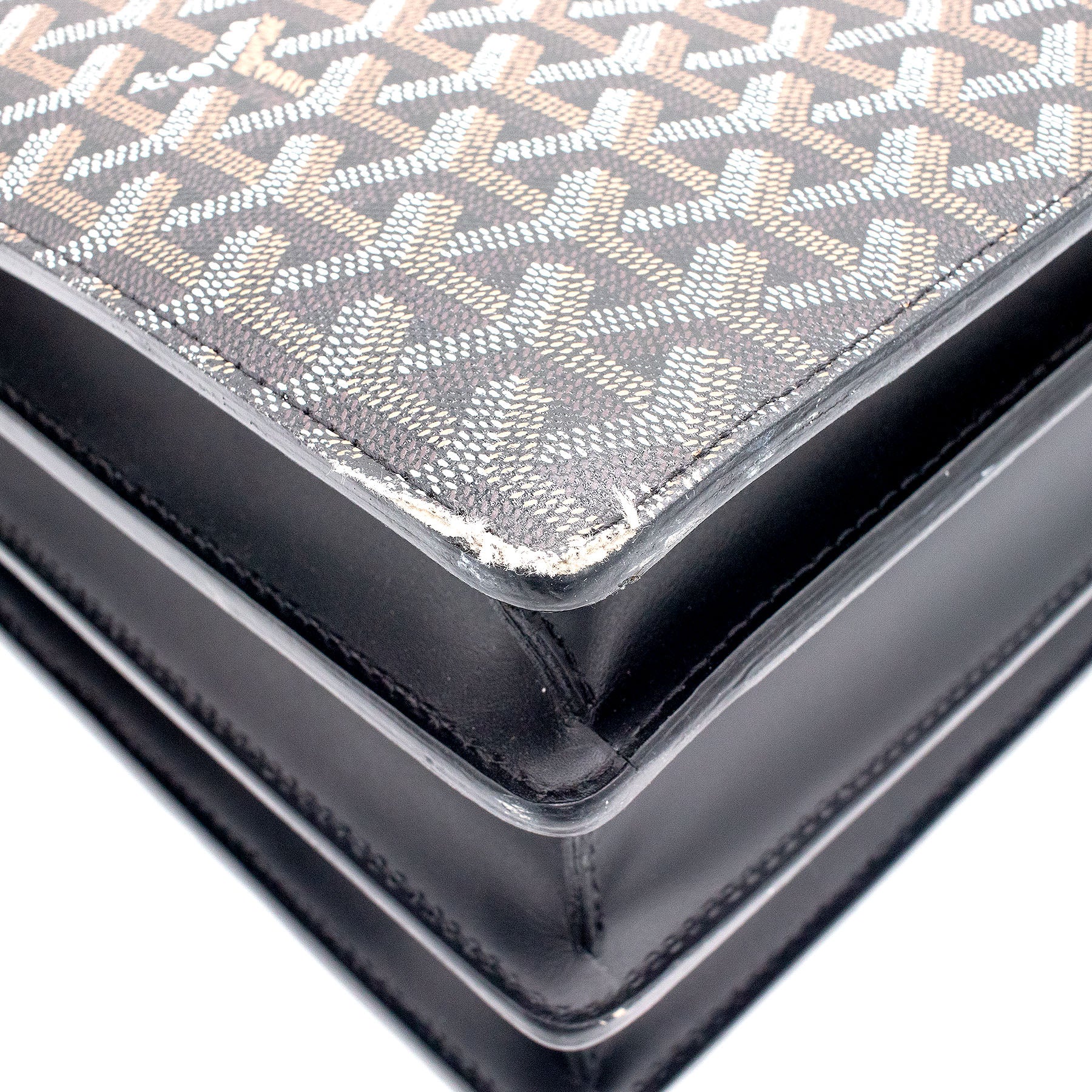 Goyard Black Chypre Deux Soufflets Briefcase Bag