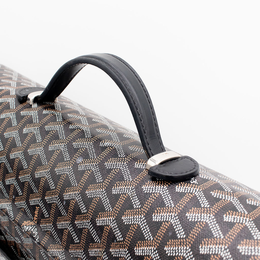 Goyard Black Chypre Deux Soufflets Briefcase Bag