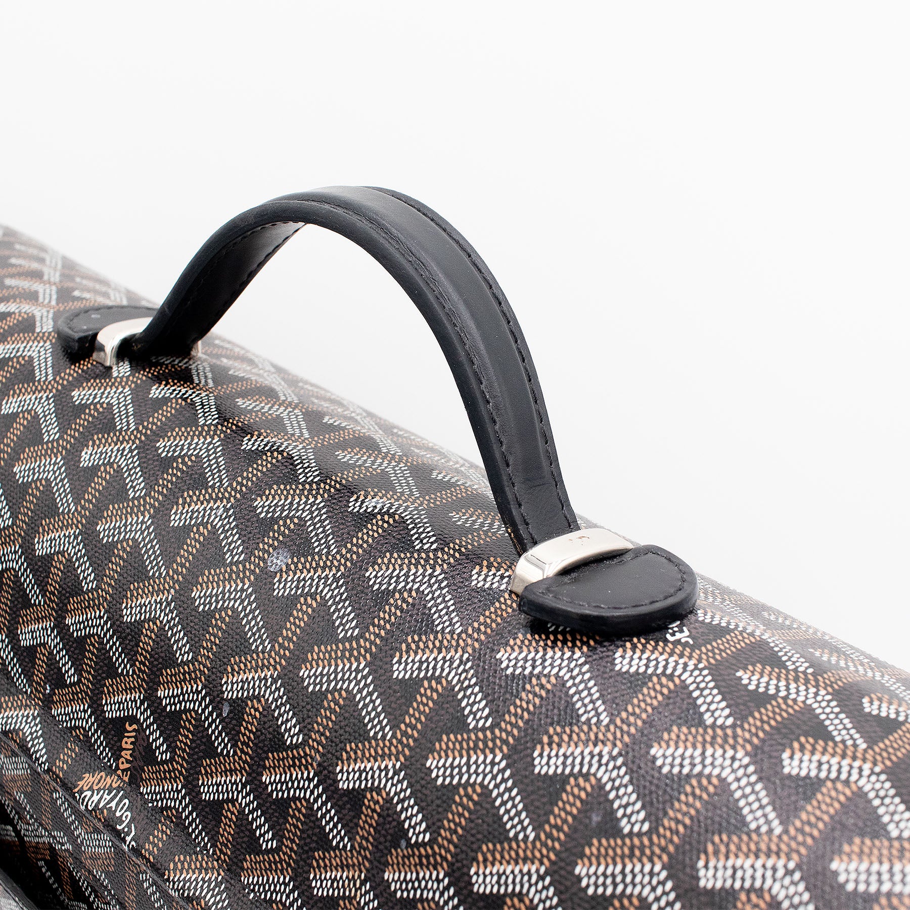 Goyard Black Chypre Deux Soufflets Briefcase Bag