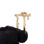 14k Yellow Gold Chi Bamboo Style Pendant