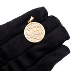 14k Yellow Gold Hebrew Coin Shaped Pendant
