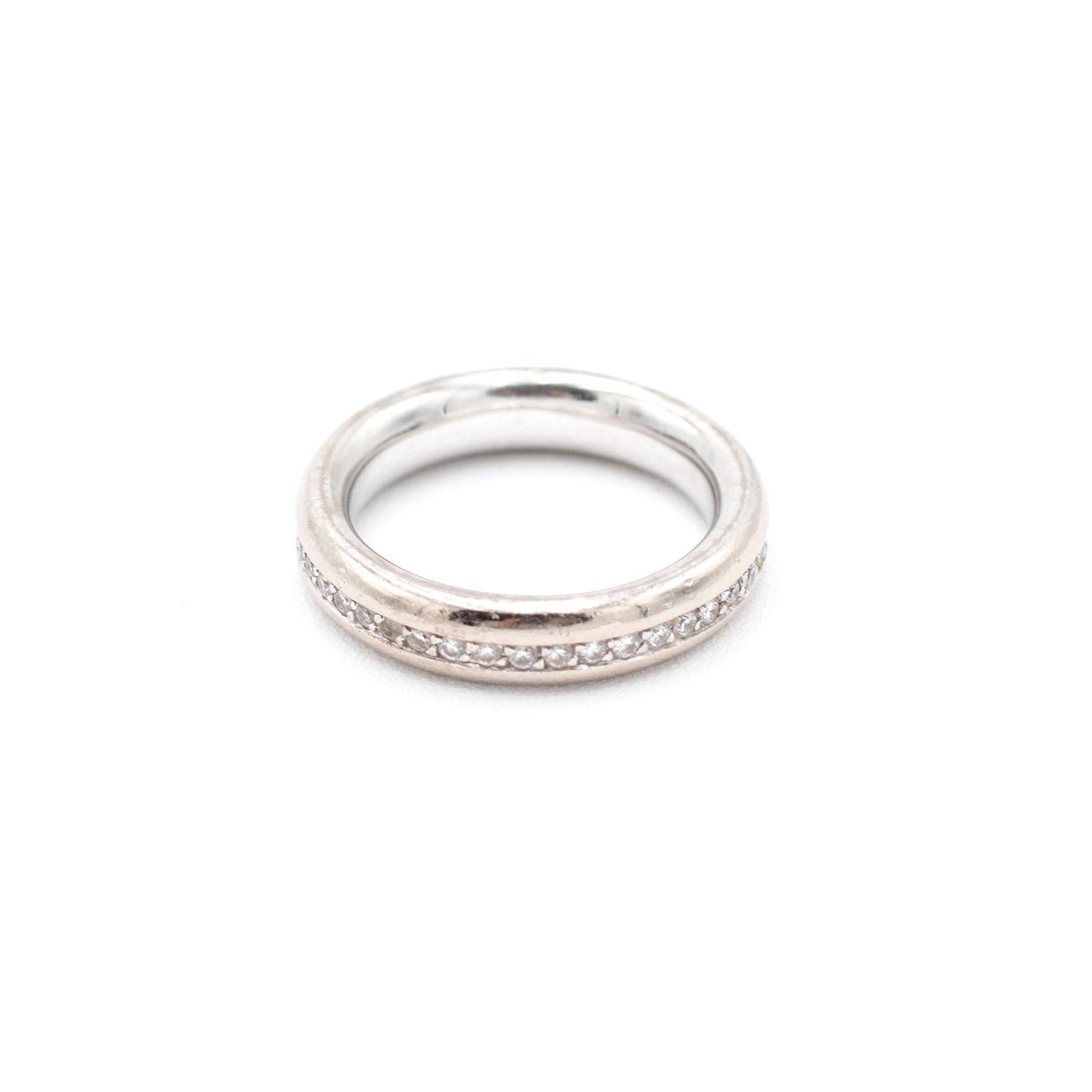 18k White Gold Bezel Set Diamond Eternity Band
