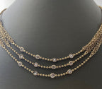 18kt Yellow Gold Necklace With Bezel Set Diamonds