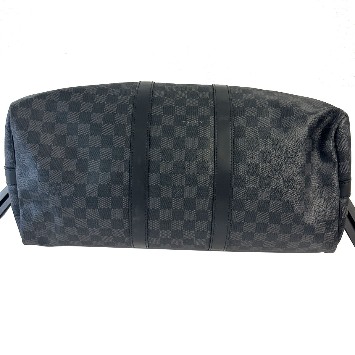 Louis Vuitton Keepall Damier graphite Bandouliere Duffle Black Canvas Bag