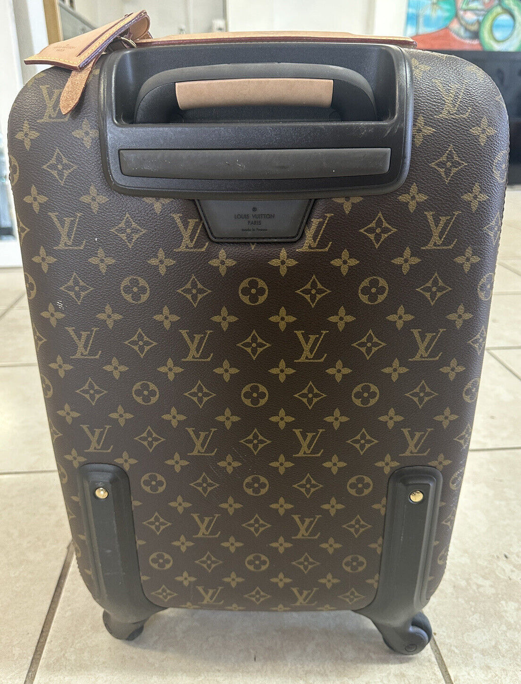Louis Vuitton Monogram Zephyr 55 Rolling Travel Luggage Bag (Read Description)