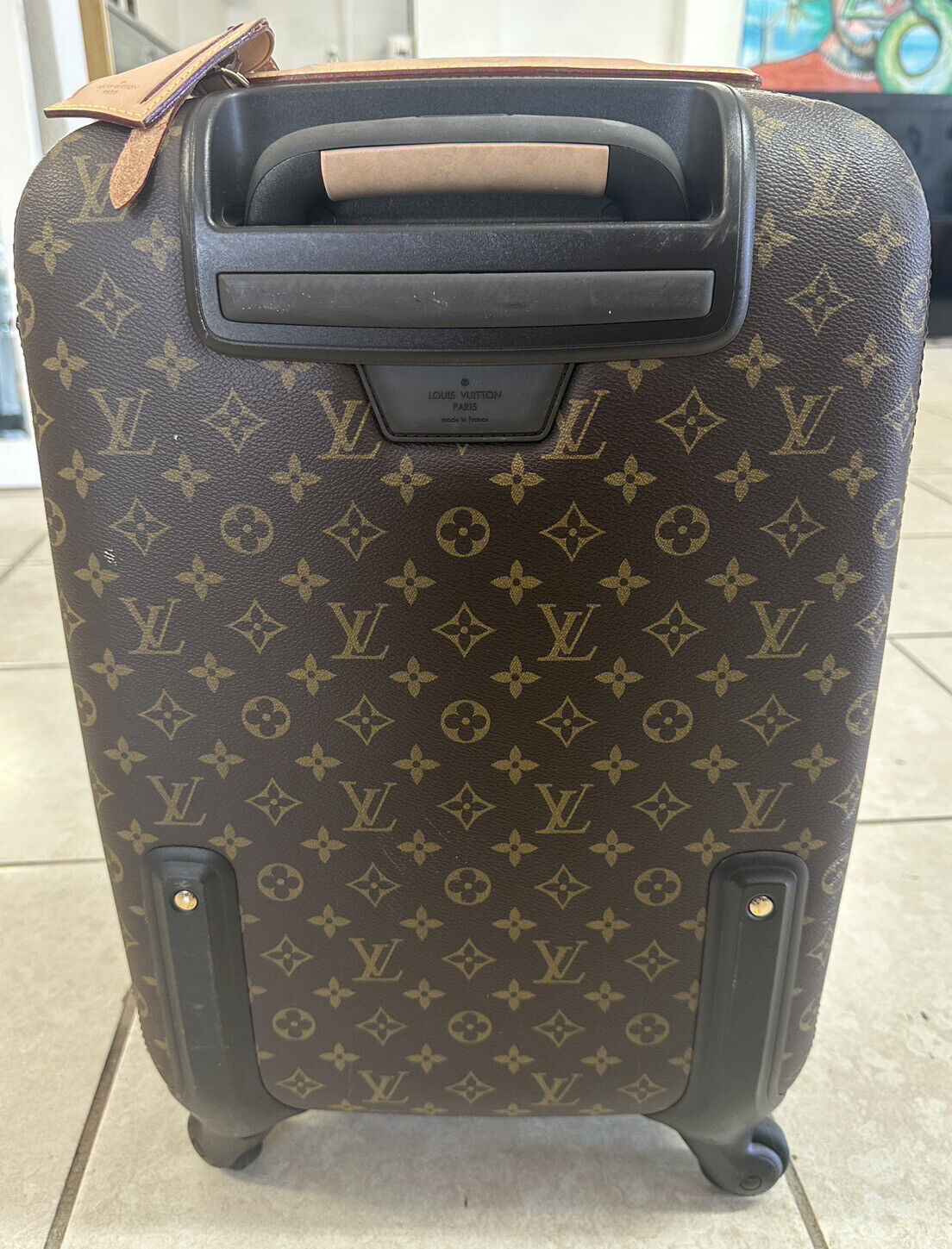 Louis Vuitton Monogram Zephyr 55 Rolling Travel Luggage Bag (Read Description)