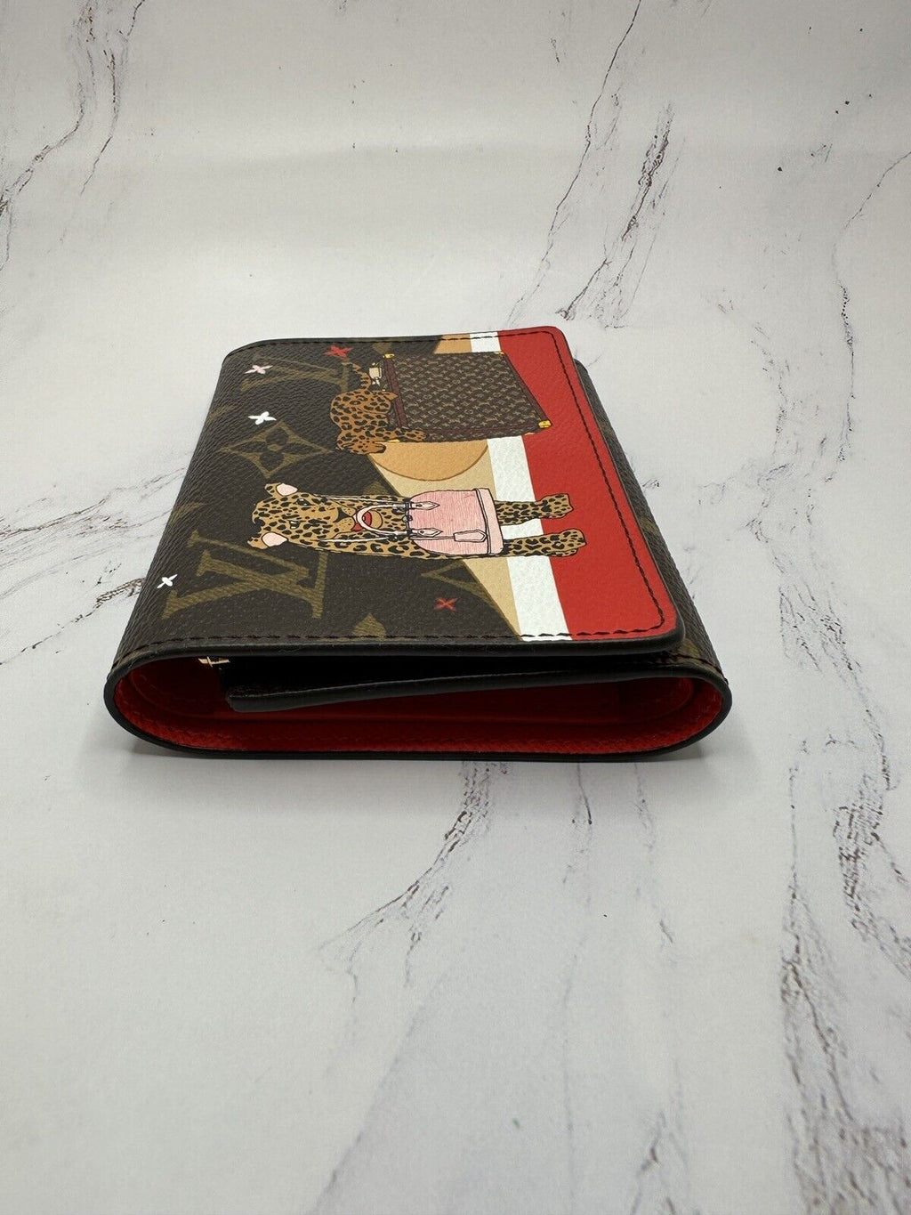 Louis Vuitton Limited Edition Leopard Portefeuille Victorine Wallet W/ Dustbag