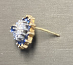 14kt Diamonds And Sapphire Earrings