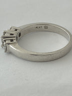Three Stone Platinum Diamond Ring