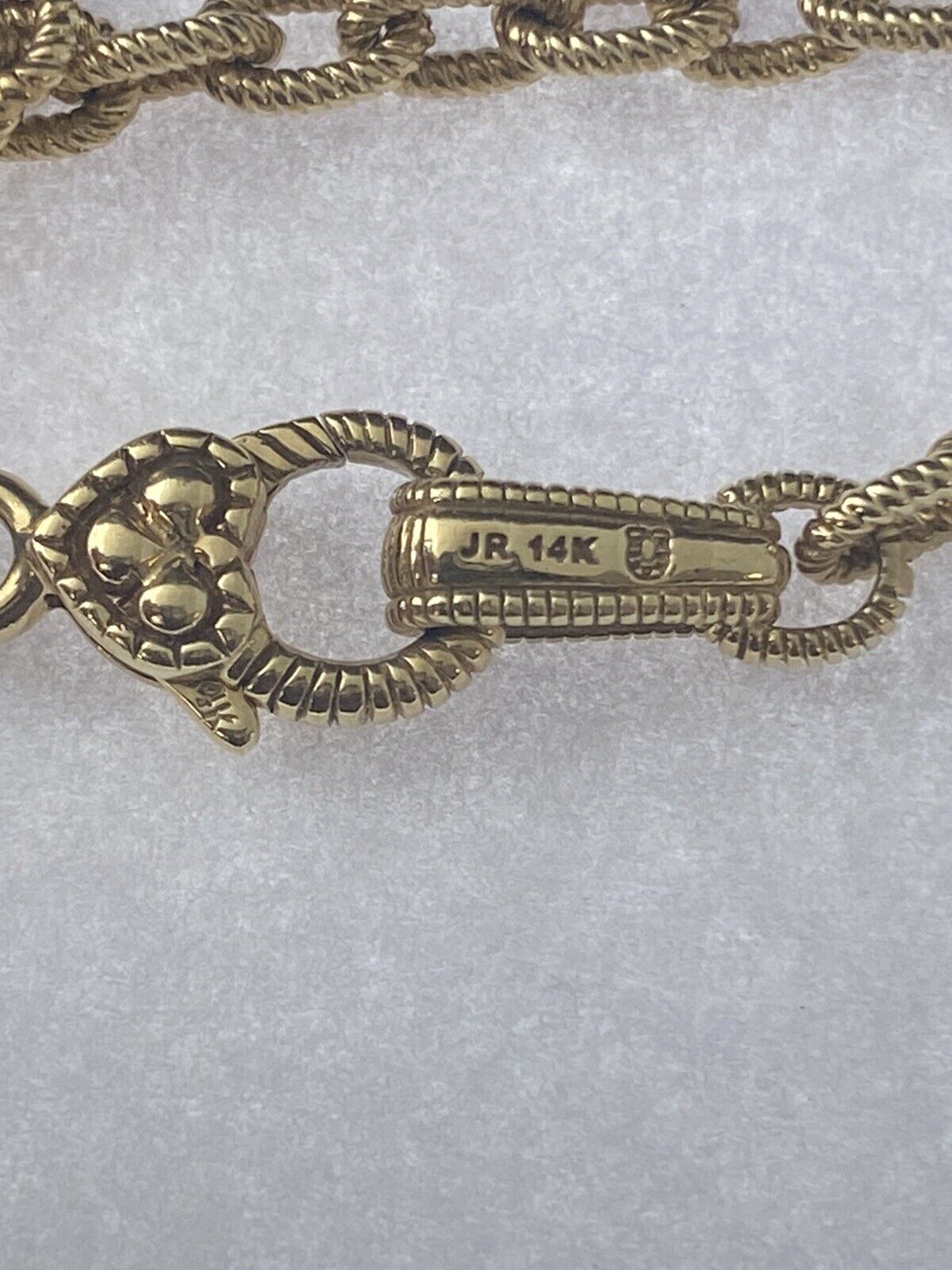 14kt Yellow Gold Open Link Necklace With Oval Onyx