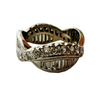 14kt White Gold Diamond Eternity Band Round Brilliant & Baguette Diamond Ring