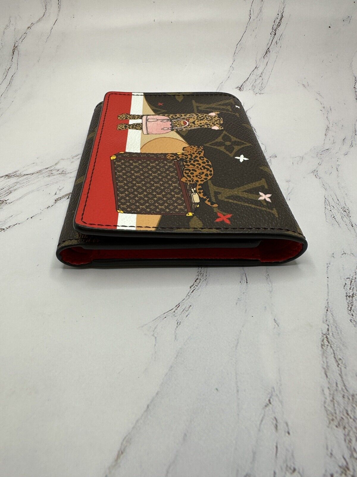 Louis Vuitton Limited Edition Leopard Portefeuille Victorine Wallet W/ Dustbag