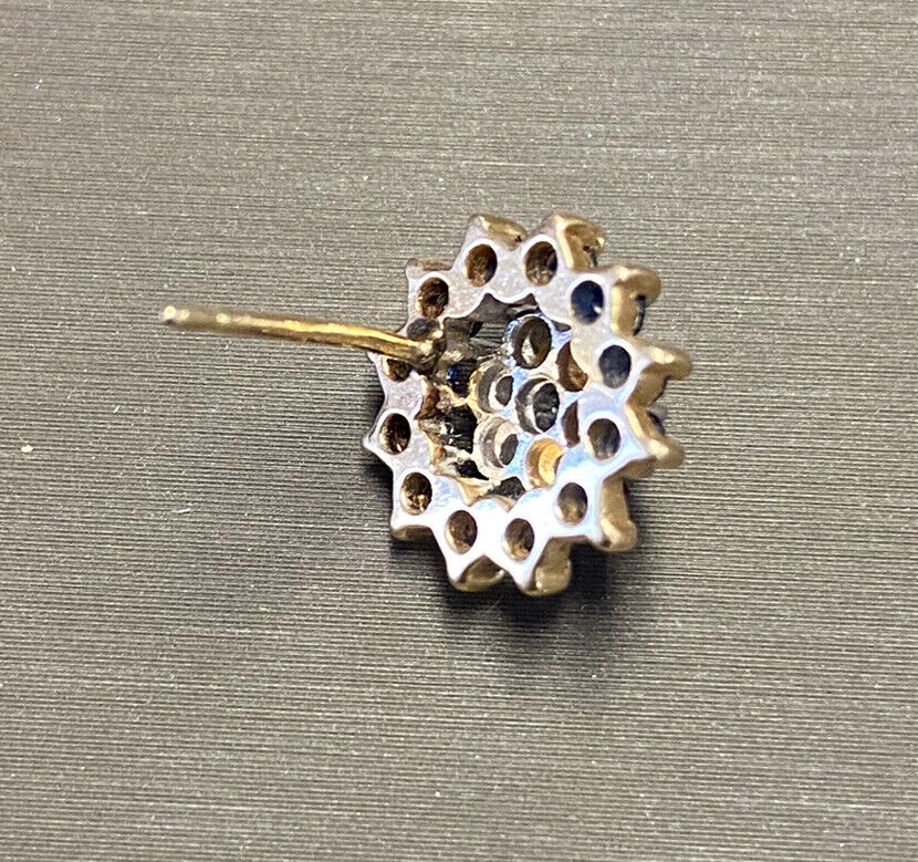 14kt Diamonds And Sapphire Earrings