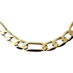 10kt Yellow Gold Solid Figaro Link Men's Bracelet 16.9 Grams