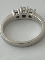 Three Stone Platinum Diamond Ring