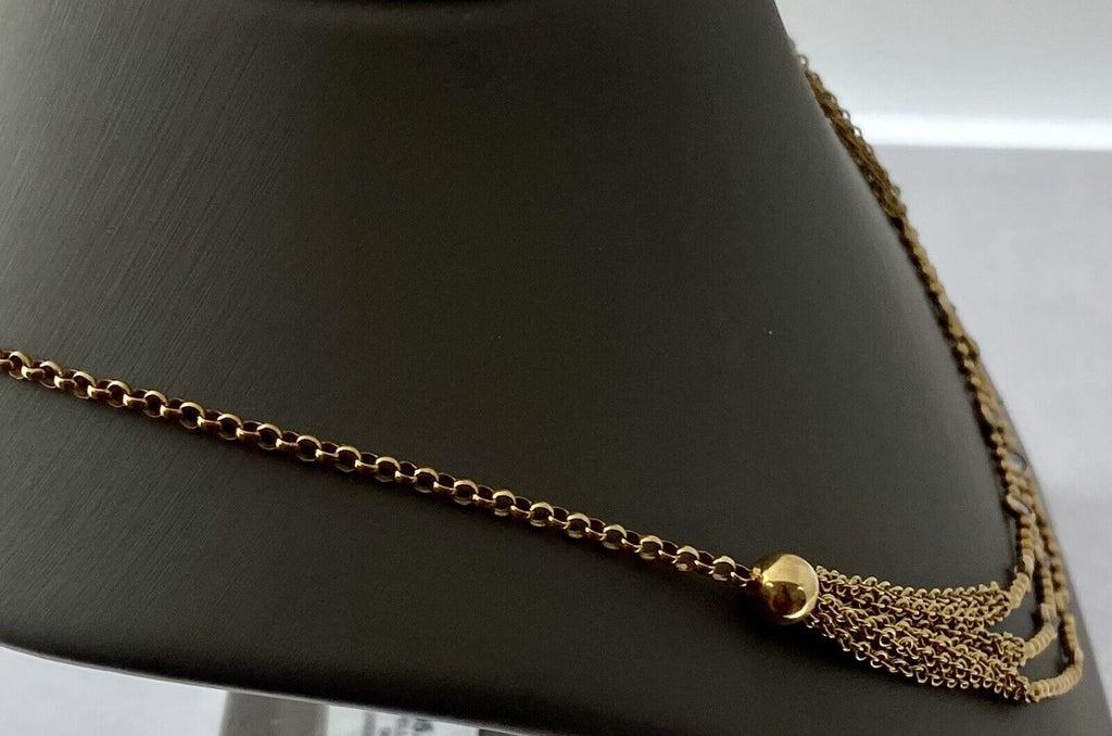 18kt Yellow Gold Necklace With Bezel Set Diamonds