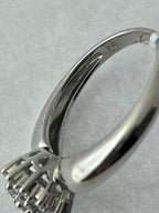 18kt White Gold Diamond Cluster Cocktail Ring