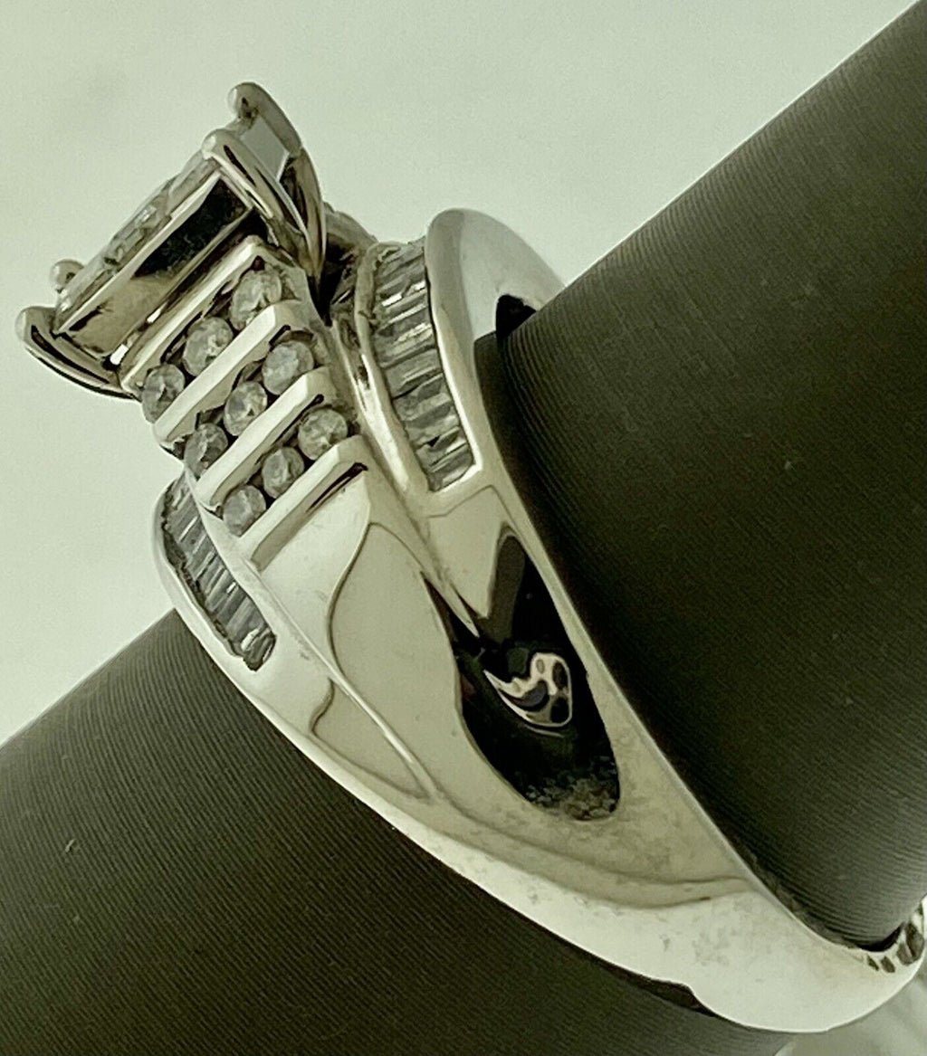 10KT White Gold Diamond Engagement Ring