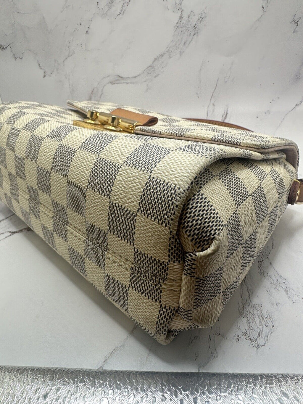Louis Vuitton Damier Azur Croissete Crossbody Woman’s Handbag