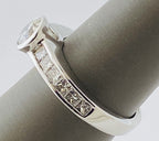 14kt White Gold European Cut Diamond Engagement Ring