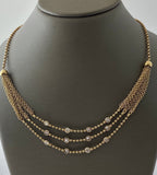 18kt Yellow Gold Necklace With Bezel Set Diamonds