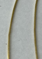 18kt Yellow Gold Snake Style Chain With Diamond Cross Pendant