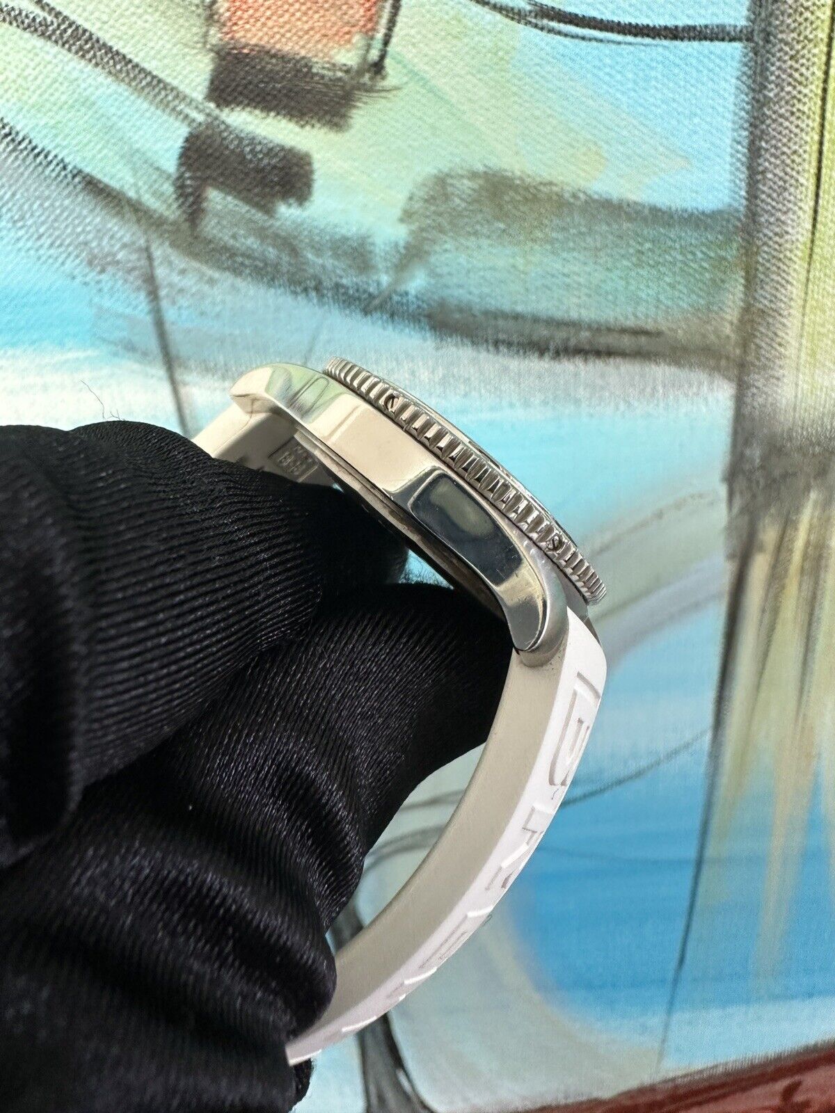 Breitling SuperOcean A17316 White Dial, Bezel And Rubber Strap 36mm SS Watch