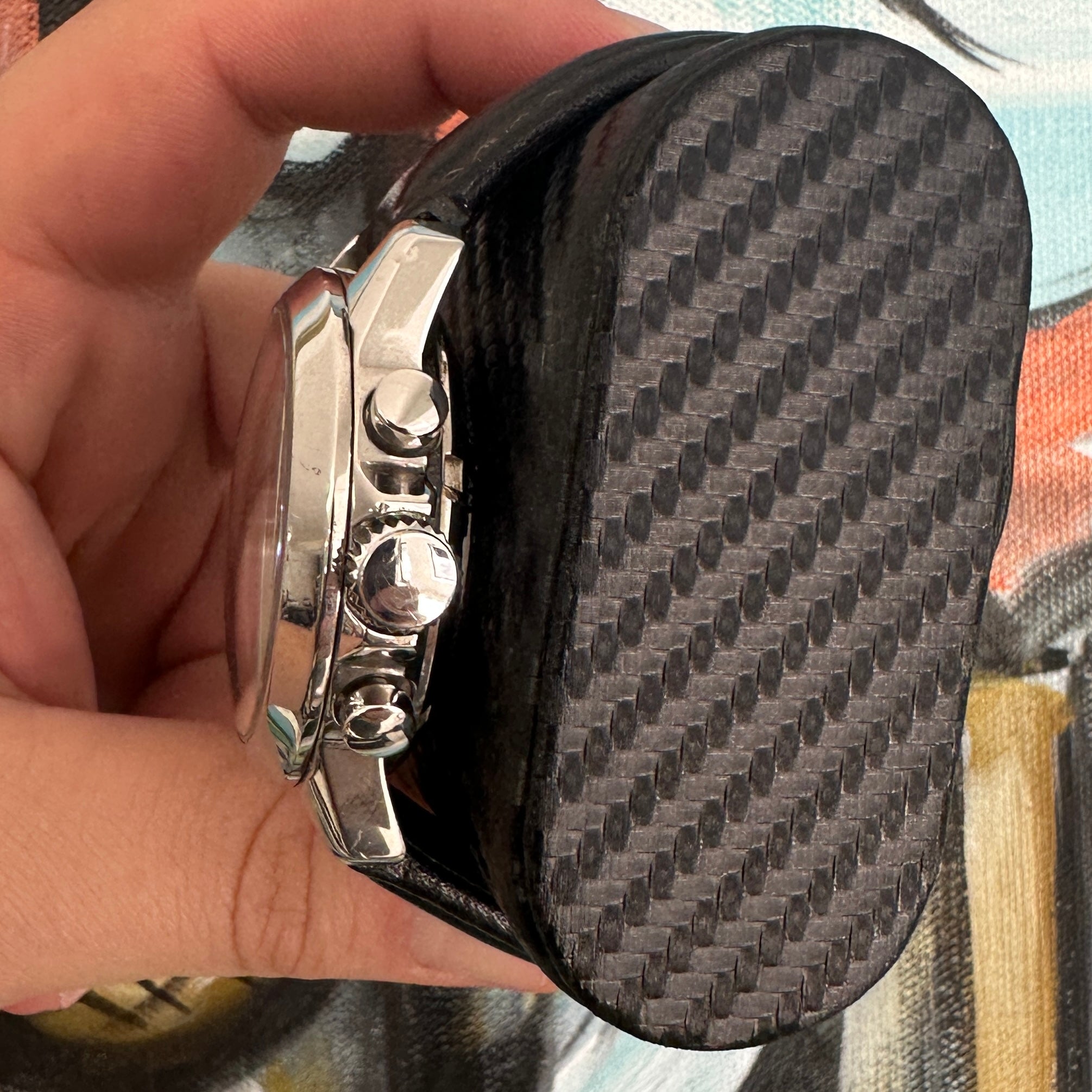 Tourneau 7750 Sportback Black Dial Chrono Automatic Stainless Steel Men's Watch