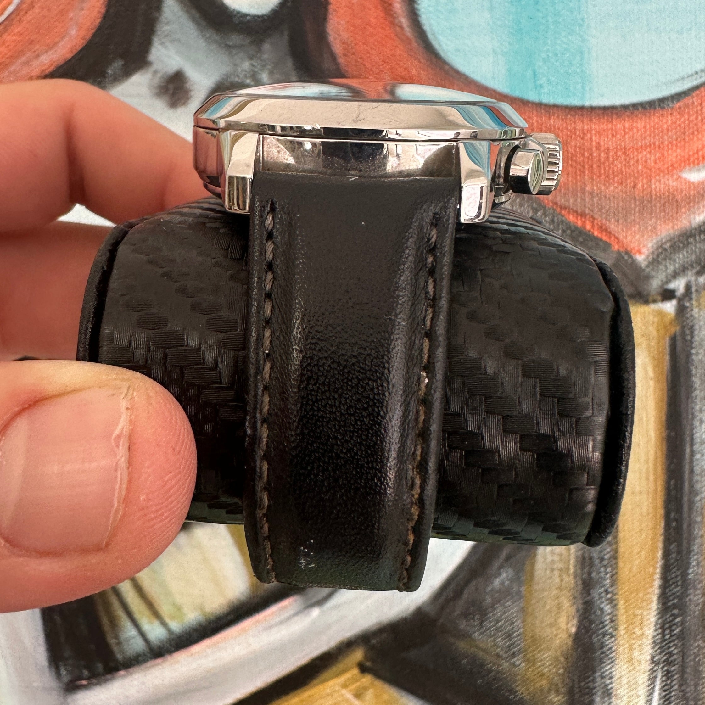 Tourneau 7750 Sportback Black Dial Chrono Automatic Stainless Steel Men's Watch