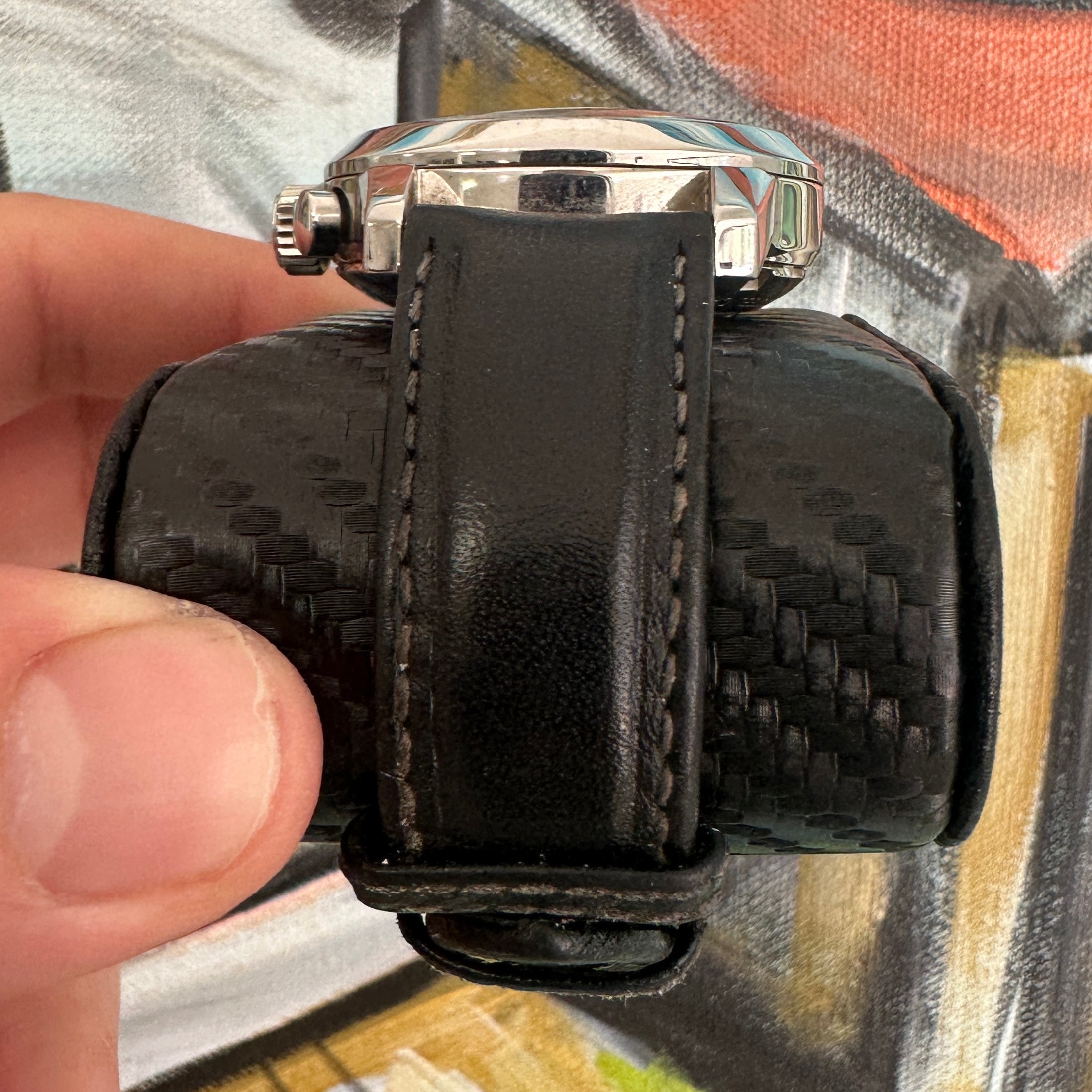 Tourneau 7750 Sportback Black Dial Chrono Automatic Stainless Steel Men's Watch