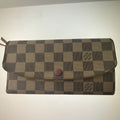 Louis Vuitton Emilie Wallet Damier Azur Canvas w/ Rose Ballerine Pink