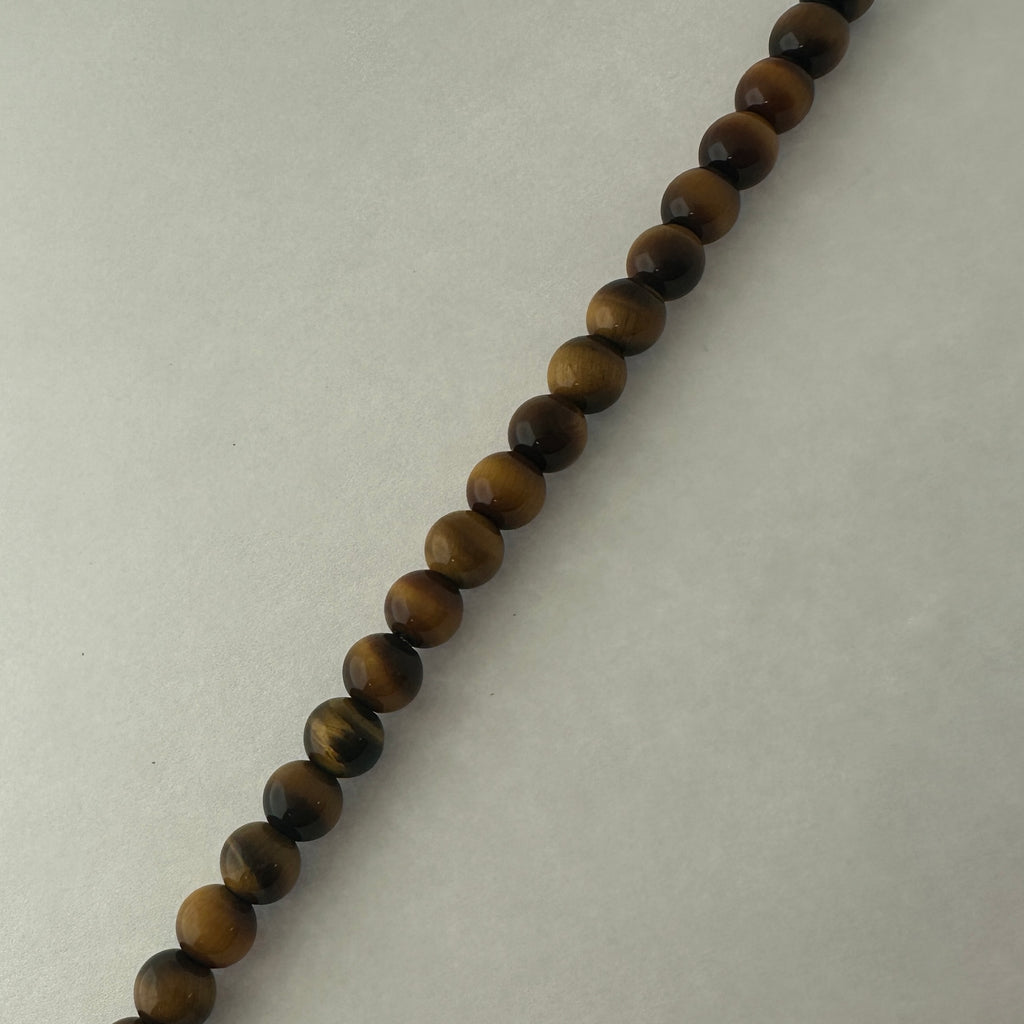 David Yurman 8mm Spiritual Beads Bracelet Sterling Silver w/ Tigers Eye 8.5"