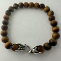David Yurman 8mm Spiritual Beads Bracelet Sterling Silver w/ Tigers Eye 8.5"