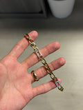18k Yellow Gold 7mm Diamond Station Cuban Chain Bracelet