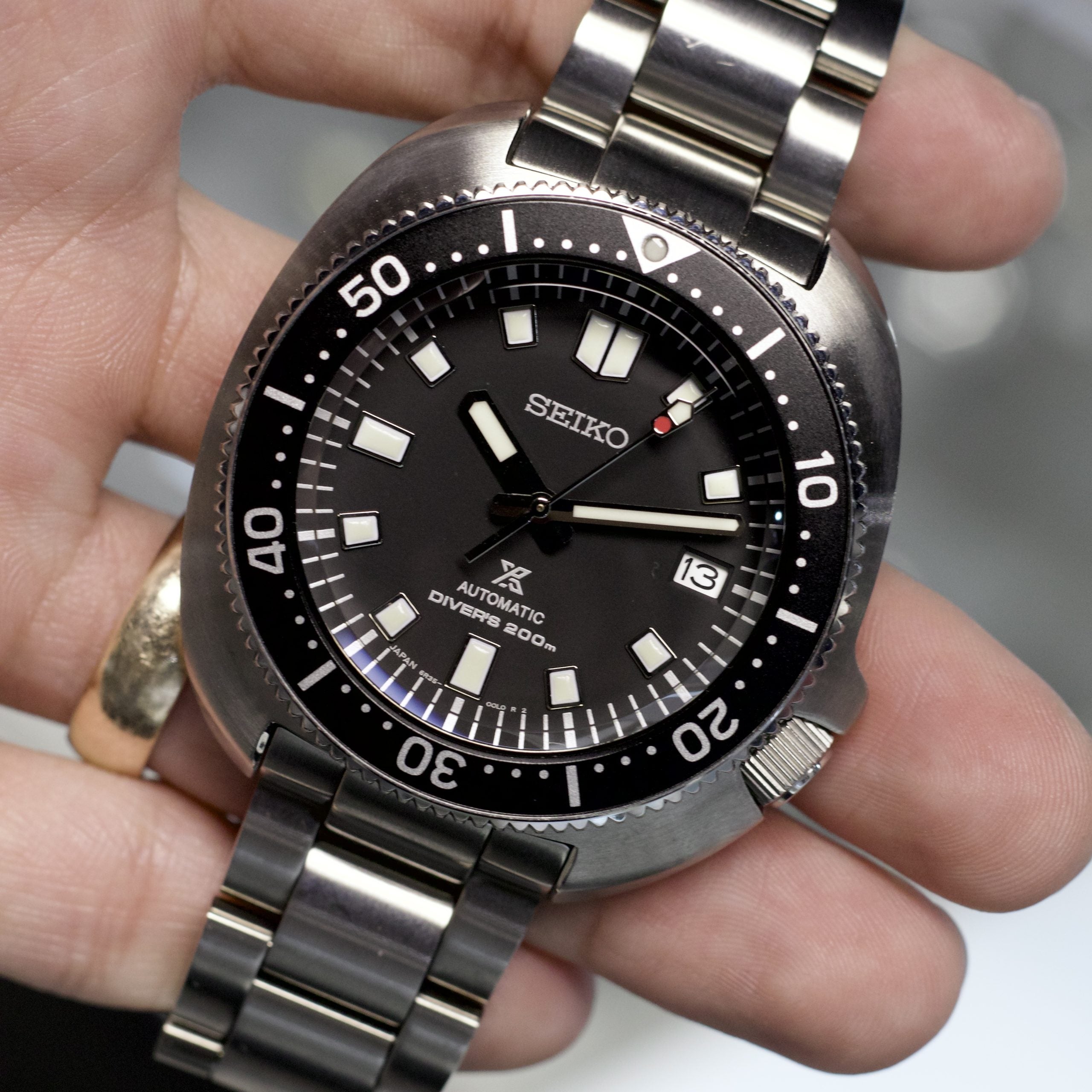 Seiko Stainless Prospex Stainless Steel Black Dial Watch