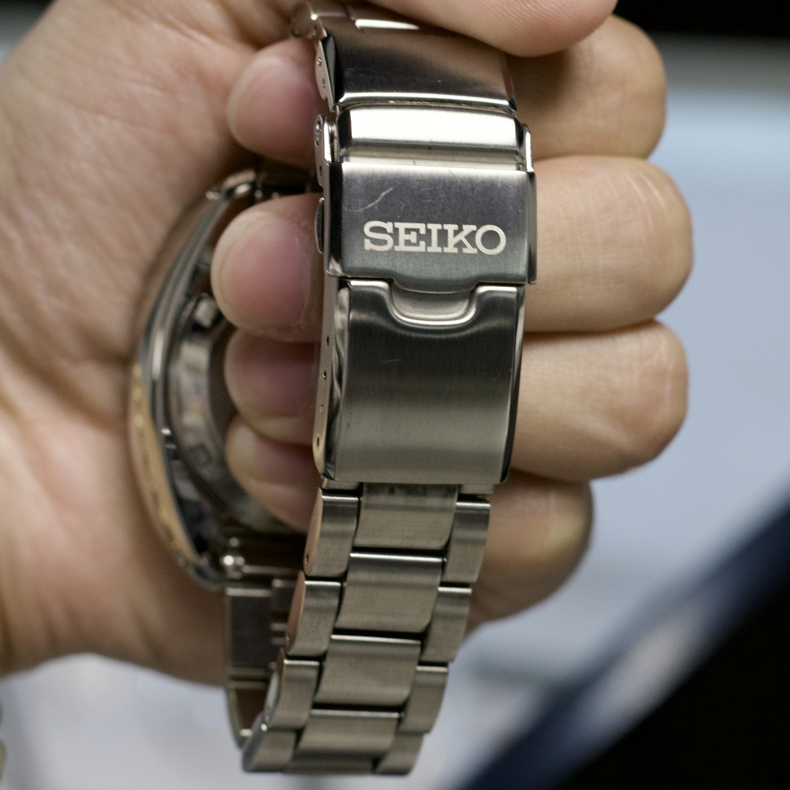 Seiko Stainless Prospex Stainless Steel Black Dial Watch