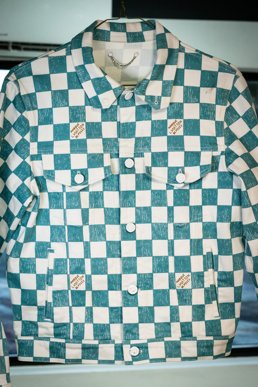 Louis Vuitton Plaid Print Denim Jacket